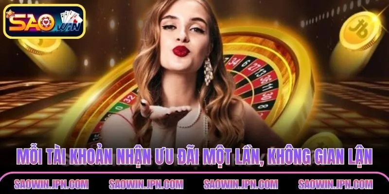 Mỗi tài khoản nhận ưu đãi một lần, không gian lận