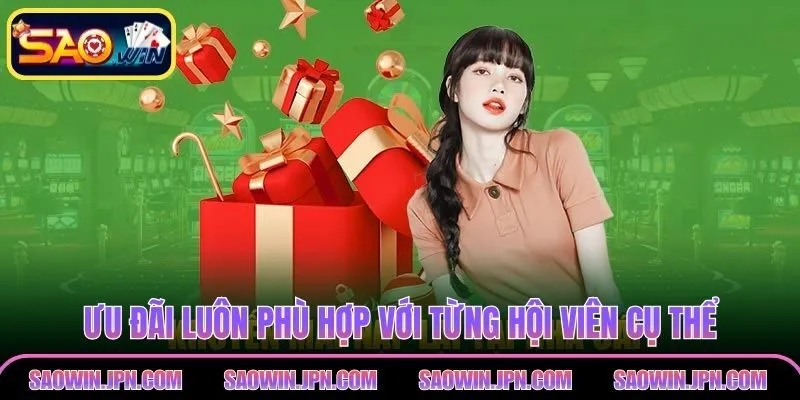 Ưu đãi luôn phù hợp với từng hội viên cụ thể